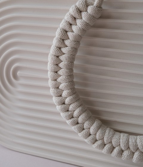 Collana "nodes." in cotone riciclato (A), naturale